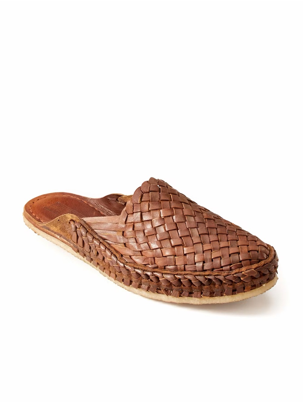 Mohinders Woven City Slipper Oiled Brown Leather Sandals Men's 7 / Women's 8 - Picture 2 of 8